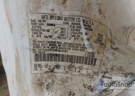 1999 Ford F-250 Lariat/Xl/Xlt z USA, uszkodzony, nr VIN 1FTNX21F7XEB68487